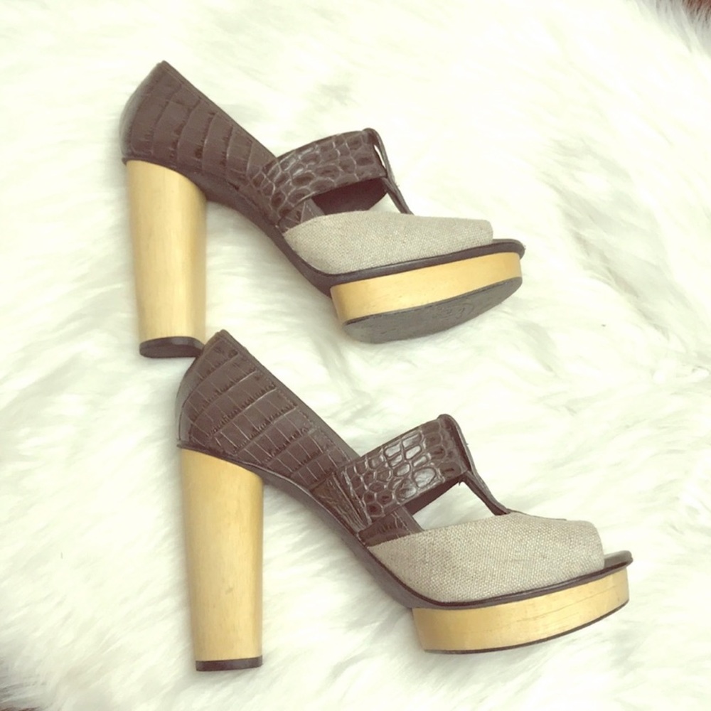 TORY BURCH Wooden Platform Shoes